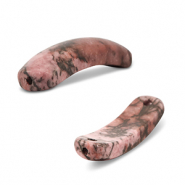 Pietra naturale distanziatori Rodonite rosa-marrone-nero