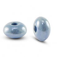 Perline di ceramica greca DQ rondella blu vivace
