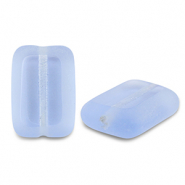 Perline Rep. Ceca TCB rectangle 12x8mm trasparente blu