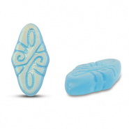 Perline Rep. Ceca arabesque 19x9mm blu chiaro-opaca