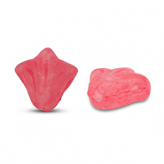 Perline Rep. Ceca lily flower 9x8mm rosso-opaca
