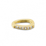 Metallo TQ in ottone ciondolo ovale oro