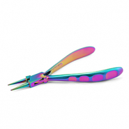 Beadsmith Chroma pinza a becchi tondi con molla Titanio arcobaleno