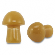 Perline in pietra naturale quarzo fungo beige marrone