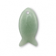 Perline in pietra naturale quarzo pesce verde giada