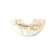 Pendenti di polimero ad arco biancastro-beige-oro