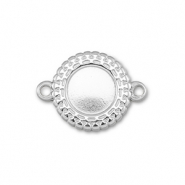 BY31® Distanziatore in acciaio inossidabile con castone per SS30 fondo piatto argento