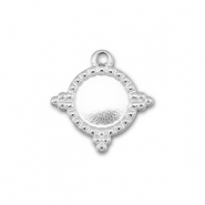 BY31® Ciondoli in acciaio inossidabile con castone per SS30 fondo piatto argento