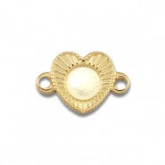 BY31® Distanziatore in acciaio inossidabile con castone per SS20 fondo piatto oro