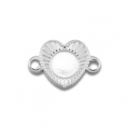BY31® Distanziatore in acciaio inossidabile con castone per SS20 fondo piatto argento
