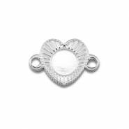 BY31® Distanziatore in acciaio inossidabile con castone per SS16 fondo piatto argento