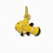 Ciondoli di metallo pesce pagliaccio giallo-oro