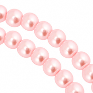 Perline di vetro con effetto perlato 4mm rosa