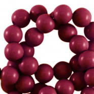 Perline in acrilico 8 mm lucido rosso ciliegia