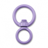 Componenti colorati brisé portachiavi tonda viola