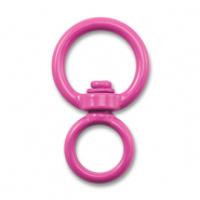 Componenti colorati brisé portachiavi tonda rosa magenta