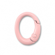 Componenti colorati brisé portachiavi ovale rosa chiaro