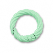 Componenti colorati anello brisé portachiavi verde menta