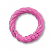 Componenti colorati anello brisé portachiavi rosa magenta