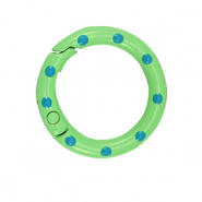 Componenti colorati anello brisé portachiavi verde-blu