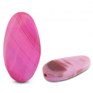 Perline in pietra naturale Agata ovale rosa-marrone