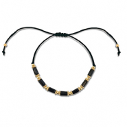 Braccialetti alla moda perline miste nero-oro