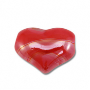 Perline di ceramica greca DQ cuore rosso