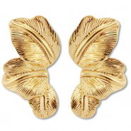 Orecchini alla moda foglia oro