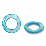 Perline di conchiglia 20mm tonda blu