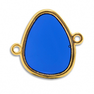 Ciondoli di metallo DQ distanziatore blu-oro (privo di nichel)