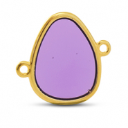 Ciondoli di metallo DQ distanziatore viola-oro (privo di nichel)