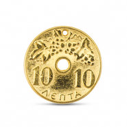Ciondoli di metallo DQ moneta oro (privo di nichel)