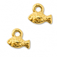 Ciondoli di metallo DQ pesce oro (privo di nichel)