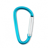 Componenti colorati anello brisé portachiavi blu lucido