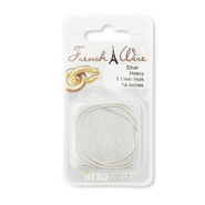 Beadsmith French wire heavy 1.1mm argento