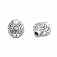 Perline in acciaio inossidabile con puntini argento