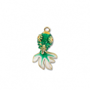 Ciondoli in ottone Eco-brass® pesce oro-verde-bianco
