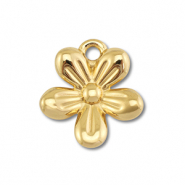 Ciondoli in acciaio inossidabile fiore oro