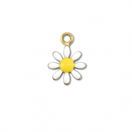 Ciondoli in acciaio inossidabile fiore oro-bianco-giallo