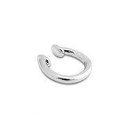 Orecchini in acciaio inossidabile ear cuff argento
