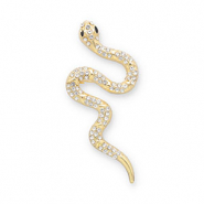 Broches serpente oro-transparente-nero