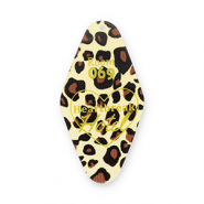 Ciondoli accattivanti leopardo "Heartbreak Hotel Room 069" giallo-marrone-nero