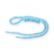 Portachiavi paracord blu-bianco