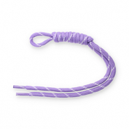 Portachiavi paracord viola-bianco
