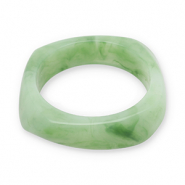 Bracciali bangle in resina verde