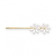 Accessori per capelli fermaglio per capelli margherite oro-bianco