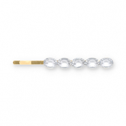 Accessori per capelli fermaglio per capelli con strass oro-trasparente