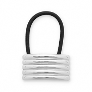 Accessori per capelli elastici per capelli con metallo argento-nero