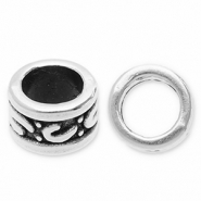 Perline di metallo DQ tubo argento antico (privo di nichel)