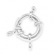 Componenti di metallo DQ Eco-brass® chiusura anello a molla argento antico (privo di nichel)